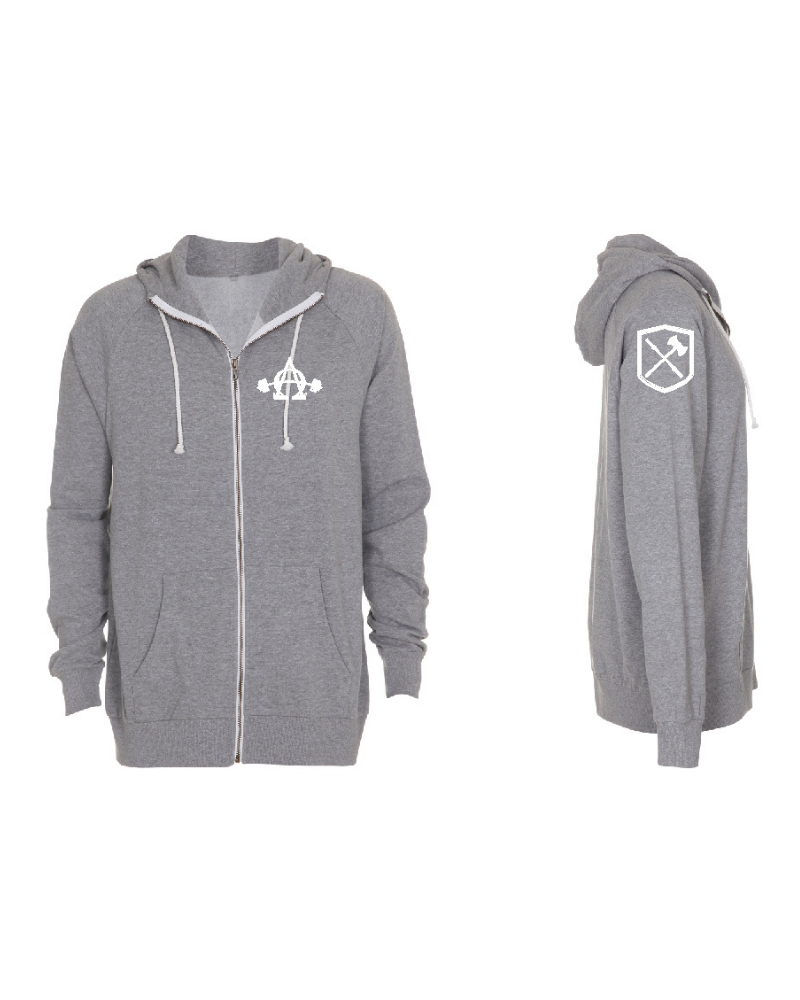 Alfa Omega Vægtløftning Hoodie - Grå