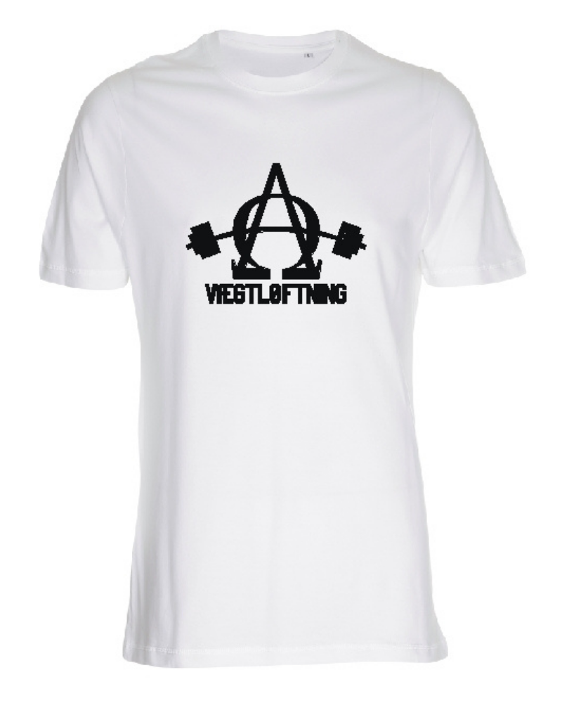 Alfa Omega Vægtløftning - T-shirt - Hvid