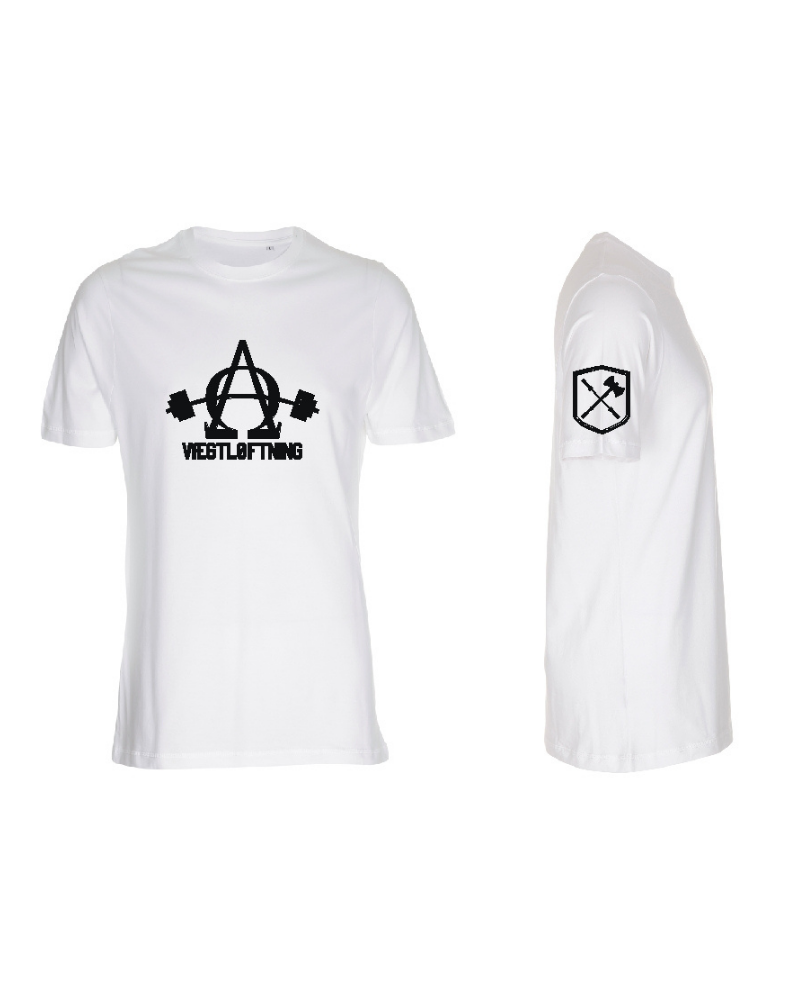 Alfa Omega Vægtløftning - T-shirt - Hvid