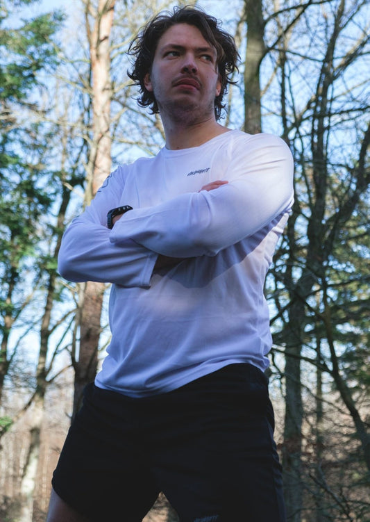 Unisex Longe Sleeve Sport Tee - White