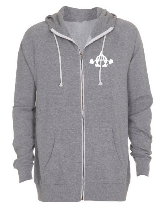 Alfa Omega Vægtløftning Hoodie - Grå