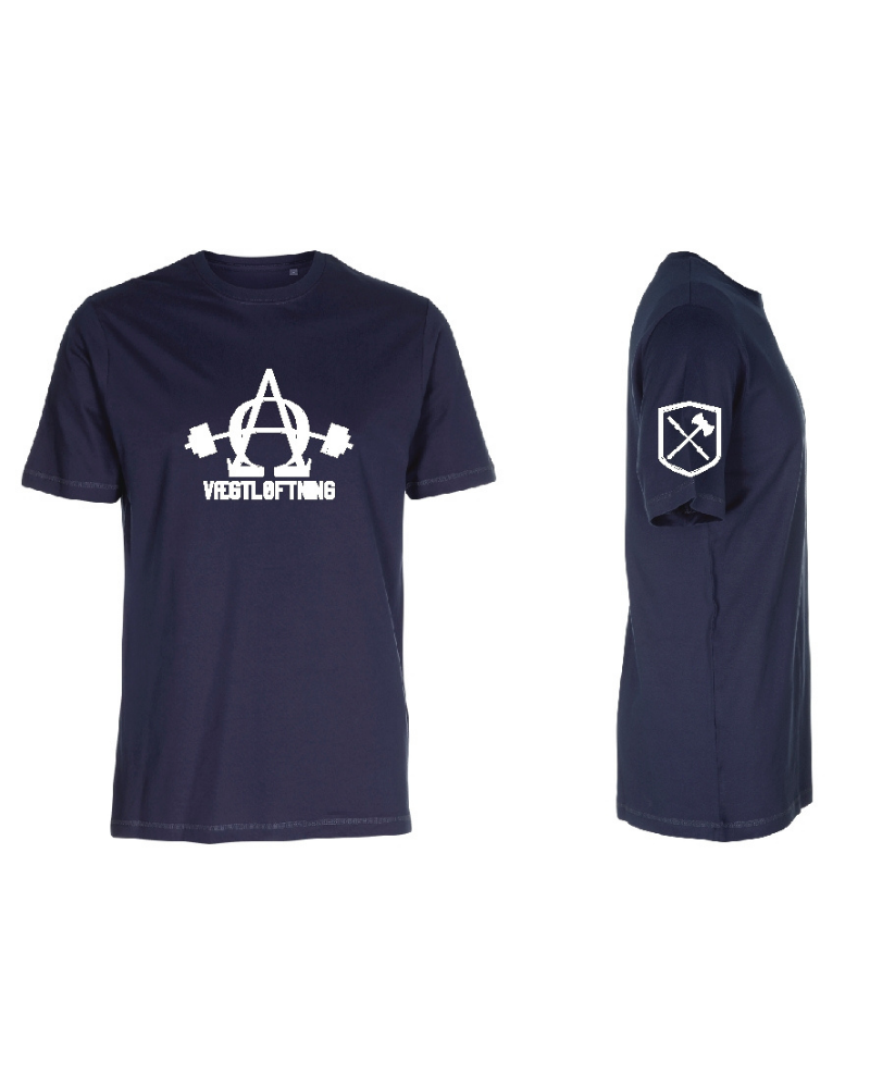 Alfa Omega Vægtløftning - T-shirt - Navy